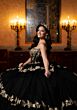 Mori Lee 4080040 Catalina Faux Leather Top Tiered Skirt Quince Dress
