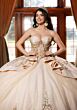 Mori Lee 4080042 Celina Sweetheart Neck Creamgold Quince Dress