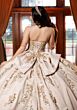Mori Lee 4080042 Celina Sweetheart Neck Creamgold Quince Dress