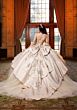 Mori Lee 4080042 Celina Sweetheart Neck Creamgold Quince Dress