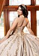 Mori Lee 4080042 Celina Sweetheart Neck Creamgold Quince Dress