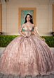 Mori Lee 4080043 Clara Sheer Side Beaded Bodice Tulle Quince Gown