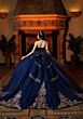 Mori Lee 4080044 Cecilia Beaded Ruched Bodice Fuchsia Gold Quince Gown