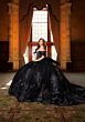 Mori Lee 4080045 Claudia Sheer Corset Bodice Blue Silver Quince Gown