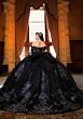 Mori Lee 4080045 Claudia Sheer Corset Bodice Blue Silver Quince Gown