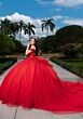 Mori Lee 4080046 Celia Basque Waist Glitter Tulle Quinceanera Dress