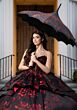Mori Lee 4080047 Carmela Black Red Plunging Neck Quinceanera Dress