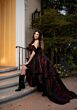 Mori Lee 4080047 Carmela Black Red Plunging Neck Quinceanera Dress