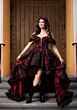 Mori Lee 4080047 Carmela Black Red Plunging Neck Quinceanera Dress
