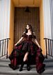 Mori Lee 4080047 Carmela Black Red Plunging Neck Quinceanera Dress
