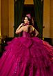 Mori Lee 4080048 Candelaria Magenta Ruffle Skirt Quinceanera Dress