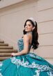 Mori Lee 4080051 Cassia Beaded Satin Top Back Bow Quinceanera Gown