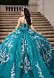 Mori Lee 4080051 Cassia Beaded Satin Top Back Bow Quinceanera Gown