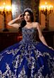Mori Lee 4080051 Cassia Beaded Satin Top Back Bow Quinceanera Gown