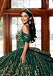 Mori Lee 4080053 Cynthia Tulle Draped Sleeve Back Bow Sweet 16 Dress