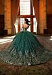 Mori Lee 4080053 Cynthia Tulle Draped Sleeve Back Bow Sweet 16 Dress