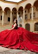 Mori Lee 4080054 Chantal Red Illusion Corset Bodice Sweet 16 Dress