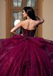 Mori Lee 4080056 Carlotta Tulle Ruffle Peplum Sweet 16 Gown