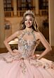 Mori Lee 4080057 Candice Glitter Tulle Puff Sleeve Sweet 16 Gown