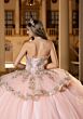 Mori Lee 4080057 Candice Glitter Tulle Puff Sleeve Sweet 16 Gown