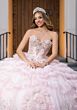 Mori Lee 4080058 Colette Ruffle Tulle Skirt Corset Vestido XV