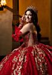 Mori Lee 4080059 Camilla Sheer Side Gauntlet Sleeve Tulle Vestido XV