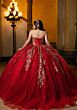 Mori Lee 4080059 Camilla Sheer Side Gauntlet Sleeve Tulle Vestido XV