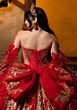 Mori Lee 4080059 Camilla Sheer Side Gauntlet Sleeve Tulle Vestido XV