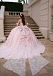Mori Lee 4080060 Ceci Back Bow Sequin Tulle Sheer Side Vestido XV