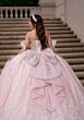 Mori Lee 4080060 Ceci Back Bow Sequin Tulle Sheer Side Vestido XV