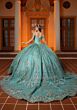 Mori Lee 4080061 Cora Glitter Tulle Basque Waist Quince AÒos Dress