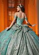 Mori Lee 4080061 Cora Glitter Tulle Basque Waist Quince AÒos Dress