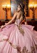 Mori Lee 4080062 Chloe Tulle Topper Corset Bodice Quince AÒos Dress