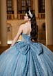 Mori Lee 4080063 Crista Sheer Corset Bodice Green Quince AÒos Dress