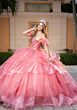 Mori Lee 4080064 Cristina Beaded Organza Ruffle Skirt XV AÒos Dress
