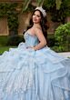 Mori Lee 4080065 Corine Strapless Beaded Bodice Tulle XV AÒos Dress