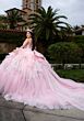 Mori Lee 4080065 Corine Strapless Beaded Bodice Tulle XV AÒos Dress