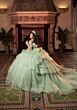 Mori Lee 4080066 Clemente Tiered Skirt Sage Silver XV AÒos Dress