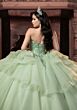 Mori Lee 4080066 Clemente Tiered Skirt Sage Silver XV AÒos Dress
