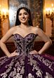 Mori Lee 4080069 Crystal Satin Beaded Sweetheart Neck XV AÒos Dress