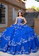 Mori Lee 4080070 Carina Strapless Tulle Gauntlet Sleeve XV AÒos Dress