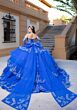 Mori Lee 4080070 Carina Strapless Tulle Gauntlet Sleeve XV AÒos Dress