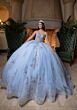 Mori Lee 4080004 Bianca Detachable Hanging Sleeve Back Bow Quince Gown