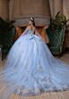 Mori Lee 4080004 Bianca Detachable Hanging Sleeve Back Bow Quince Gown