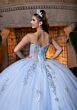 Mori Lee 4080004 Bianca Detachable Hanging Sleeve Back Bow Quince Gown