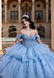 Mori Lee 4080010 Britney Tiered Skirt Sheer Side Quinceanera Dress
