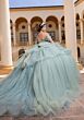 Mori Lee 4080010 Britney Tiered Skirt Sheer Side Quinceanera Dress