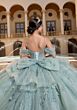 Mori Lee 4080010 Britney Tiered Skirt Sheer Side Quinceanera Dress