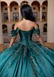Mori Lee 4080011 Bree Pleated Satin Off The Shoulder Quinceanera Dress