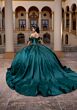 Mori Lee 4080011 Bree Pleated Satin Off The Shoulder Quinceanera Dress